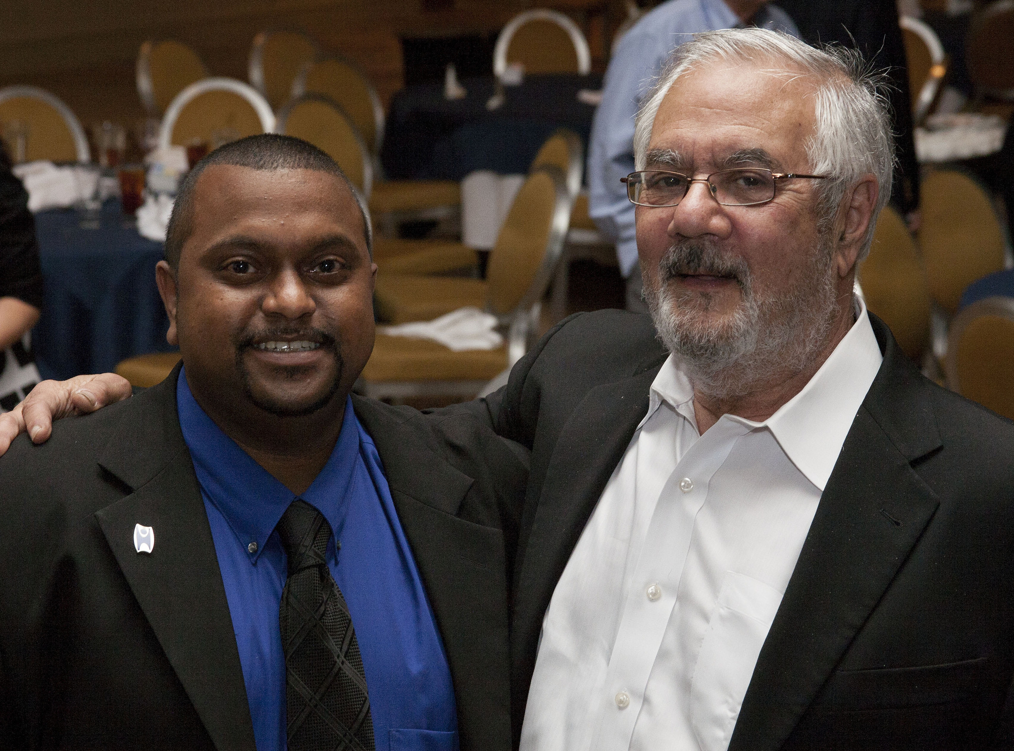 Bishop McNeill, Freethought Equality Fund PAC Coordinator, with 2014 Humanist of the Year Barney Frank