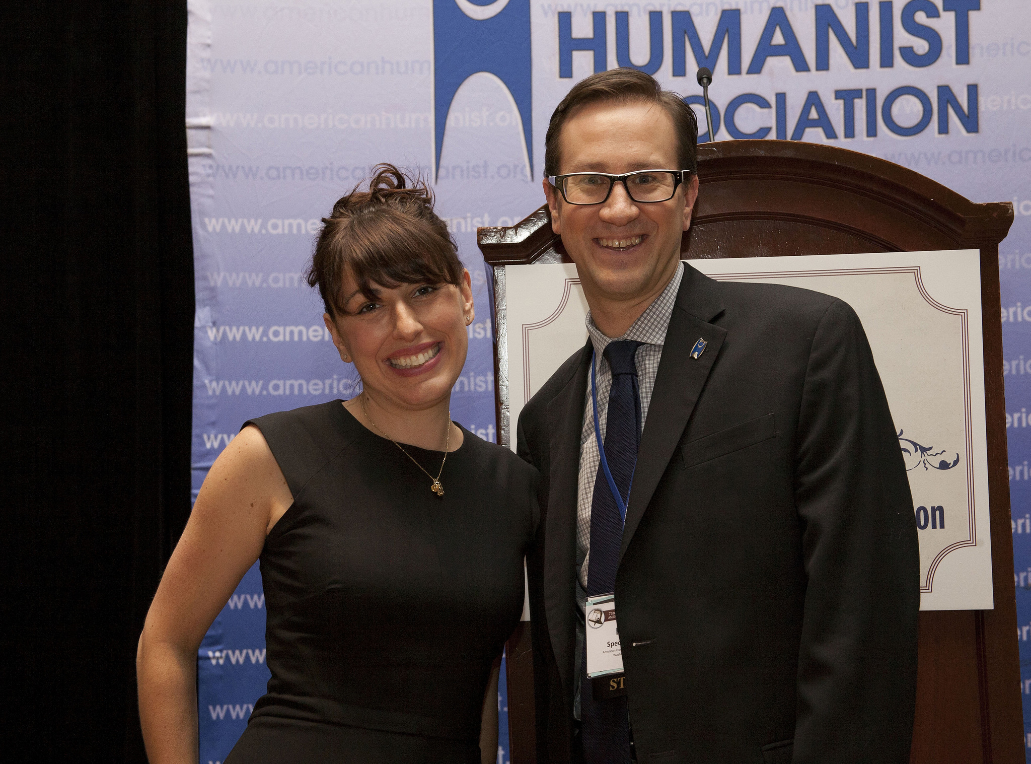 2014 Humanist Heroine, Jessica Valenti, with AHA Executive Director Roy Speckhardt