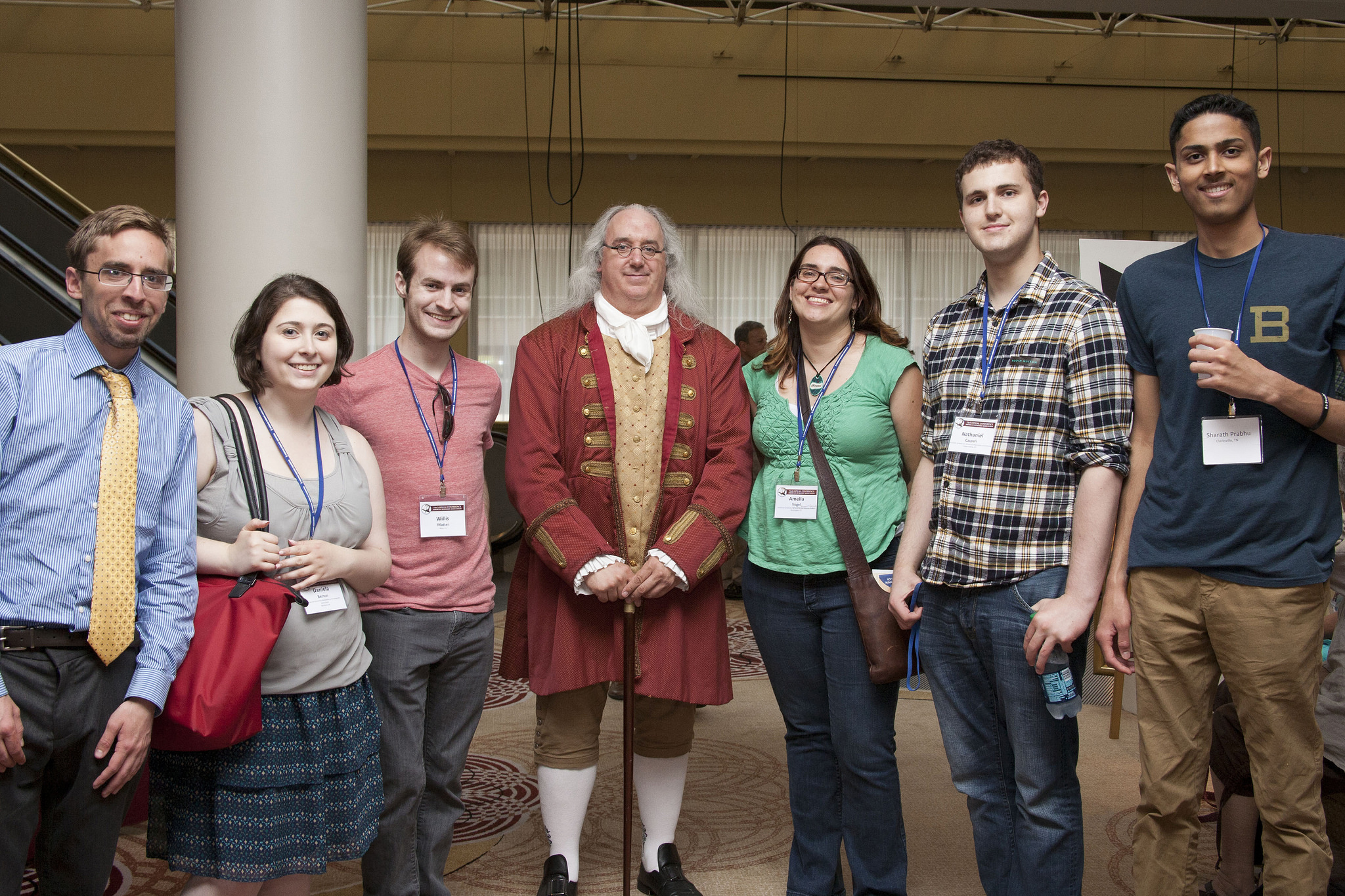 Benjamin Franklin & conference attendees